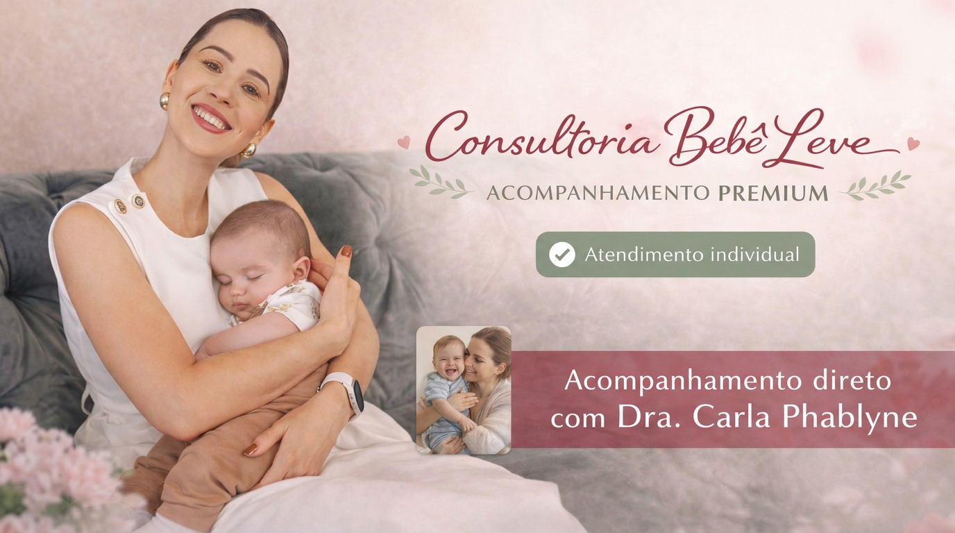 Capa da Consultoria Bebê Leve com Dra. Carla Phablyne